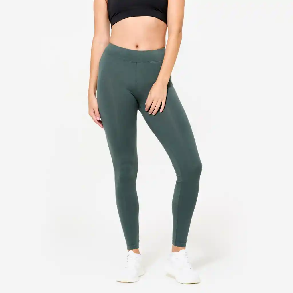 Leggings de Fitness Para Mujer Domyos Verde Caqui