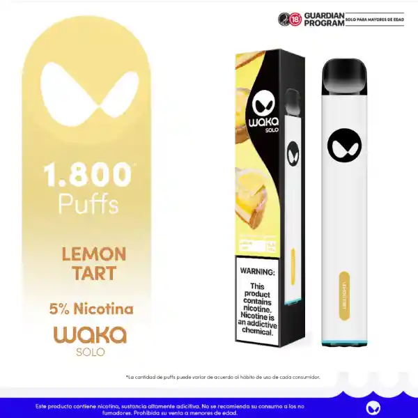 WAKA SOLO Vape Lemon Tart-5% 1.800 puff