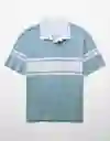 Camiseta Polo Hombre Azul Talla: SMALL 4188401 American Eagle