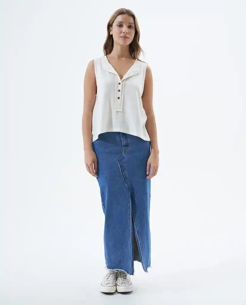 Camiseta Mujer Crudo Talla XL 601f007 Americanino