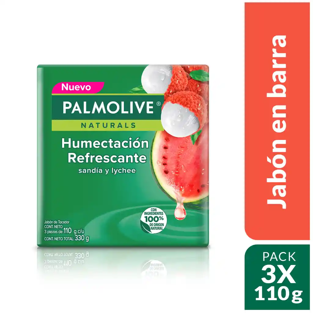 Jabon Palmolive Watermelon & Lychee 110g x3