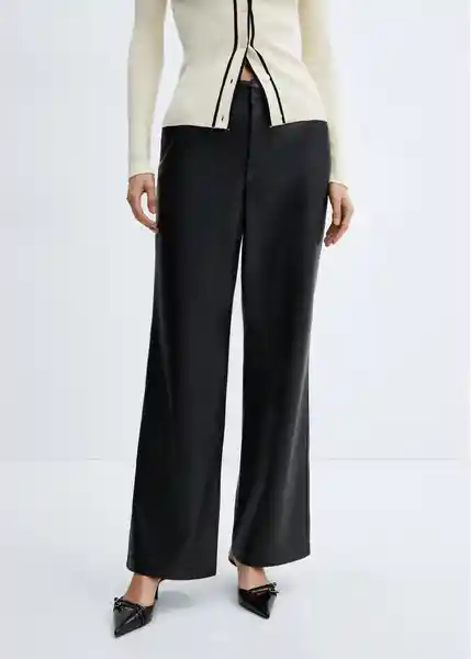 Pantalón Mali Negro Talla 34 Mujer Mango