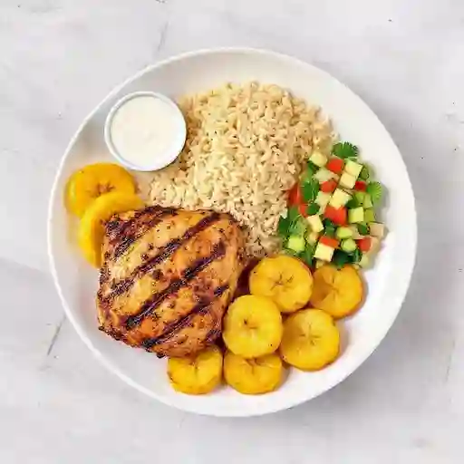 Arroz con coco y pollo