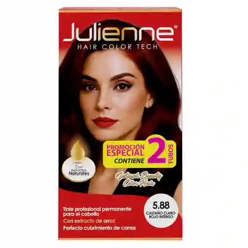 Tinte Julienne Estuche Doble Castano Claro Rojo Intenso 5-88