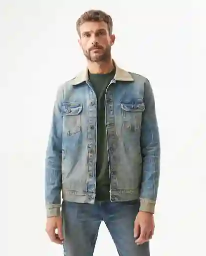 Chaqueta Trucket Azul Cristalino Claro T XL Masculino Chevignon