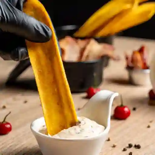 Dip de tocineta con platanitos