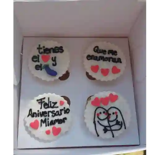 Caja de Cupcake Aniversario