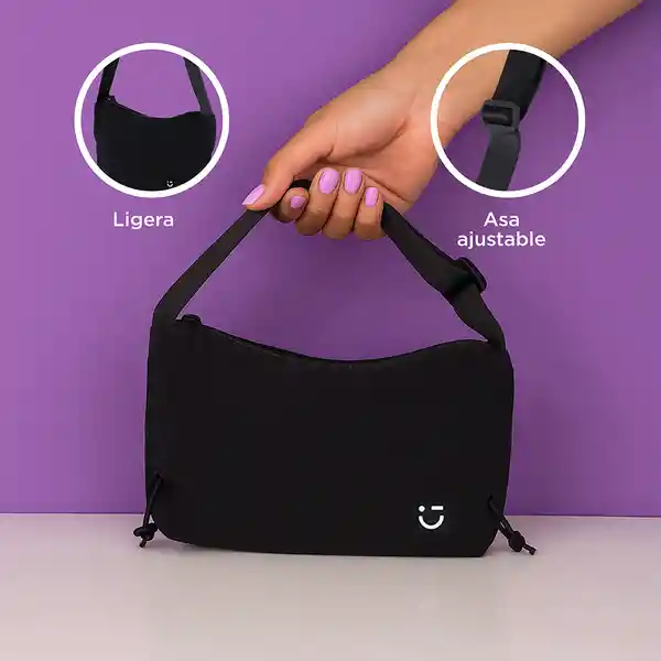 Bolso Crossbody Nylon Negro Miniso