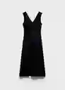 Vestido Laura Negro Talla S Mujer Mango