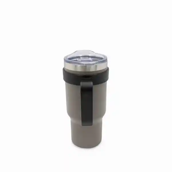 Termo Con Manija Doble Pared Gris Ambiente Gourmet
