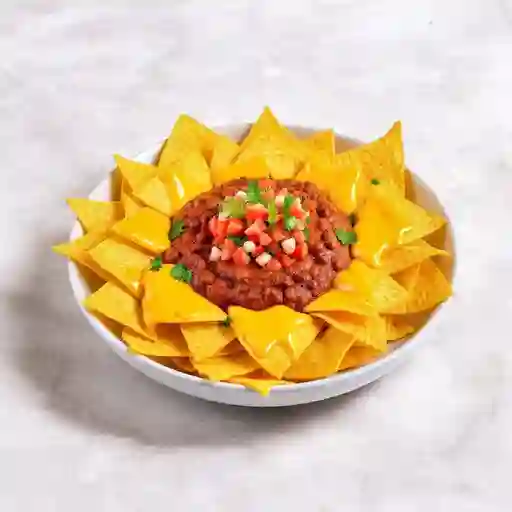 Chili Con Queso Y Nachos