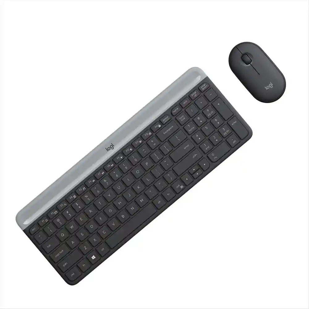 Combo Teclado y Mouse Inalámbricos Delgado Slim Logitech Mk470 Negro