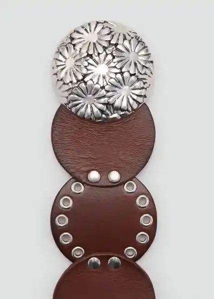 Cinturón Marina Marrón Talla S Mujer Mango