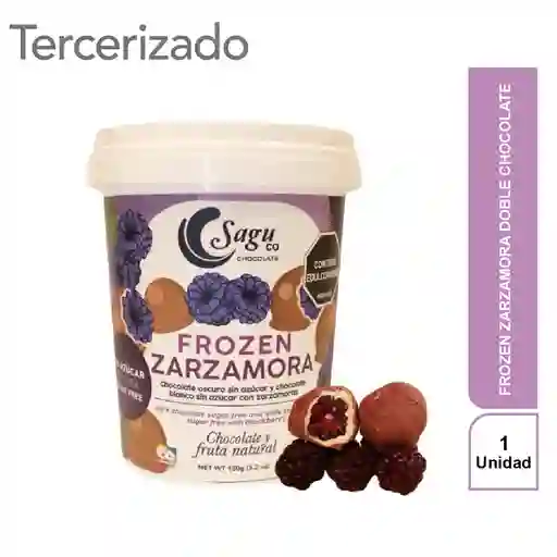 Sagu Zarzamoras Bañadas en  Chocolate de Leche y Chocolate Blanco Sin Azucar