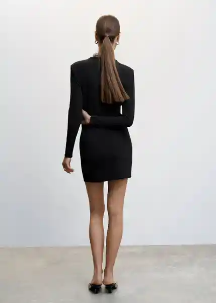 Vestido Xisca Negro Talla M Mujer Mango