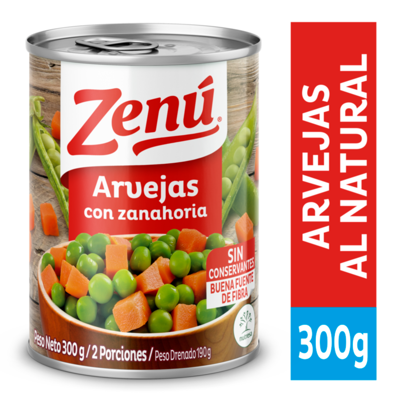 Zenú Arveja Con Zanahoria Sin Conservantes 300 g