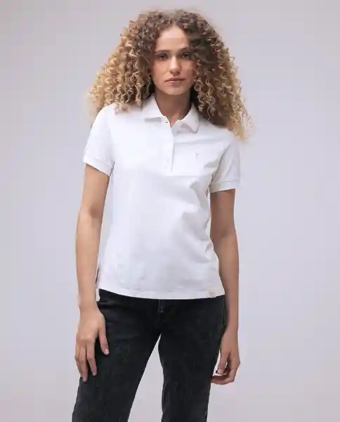  Camiseta Polo Mujer Blanco Talla L 600D007 AMERICANINO 