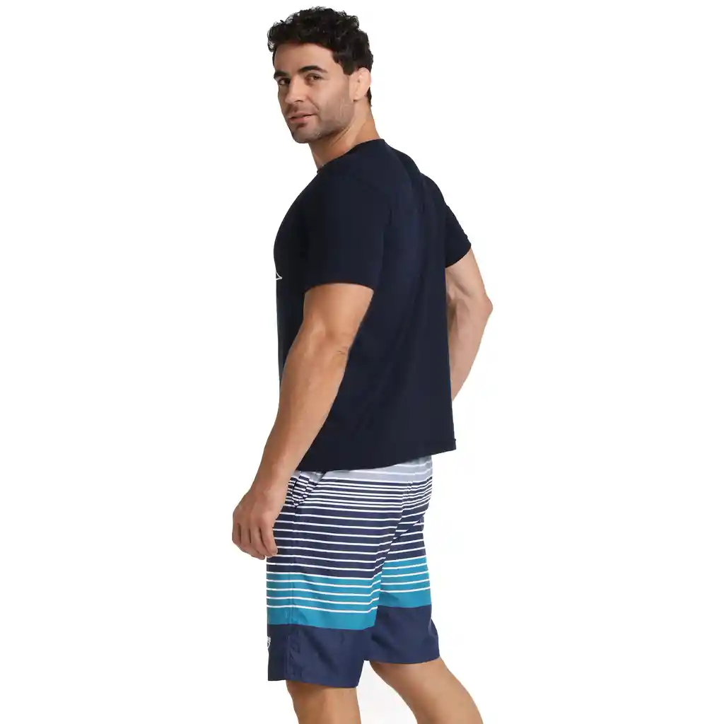 Camiseta Manga Corta Coastal Explorer Hombre Azul-s