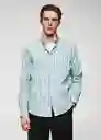 Camisa Esen Agua Talla M Hombre Mango