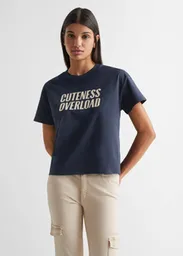 Camiseta Cuteness Navy Talla 19 Teen Niñas Mango
