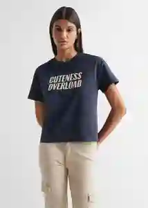 Camiseta Cuteness Navy Talla 19 Teen Niñas Mango