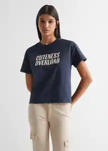 Camiseta Cuteness Navy Talla 19 Teen Niñas Mango
