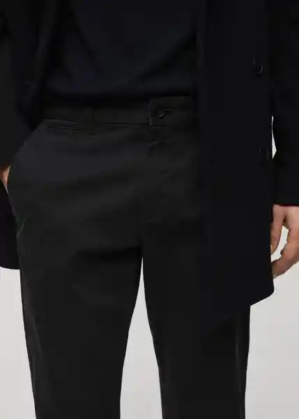 Pantalón Prato Negro Talla 40 Hombre Mango