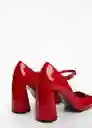 Zapatos Amber Rojo Talla 36 Mujer Mango