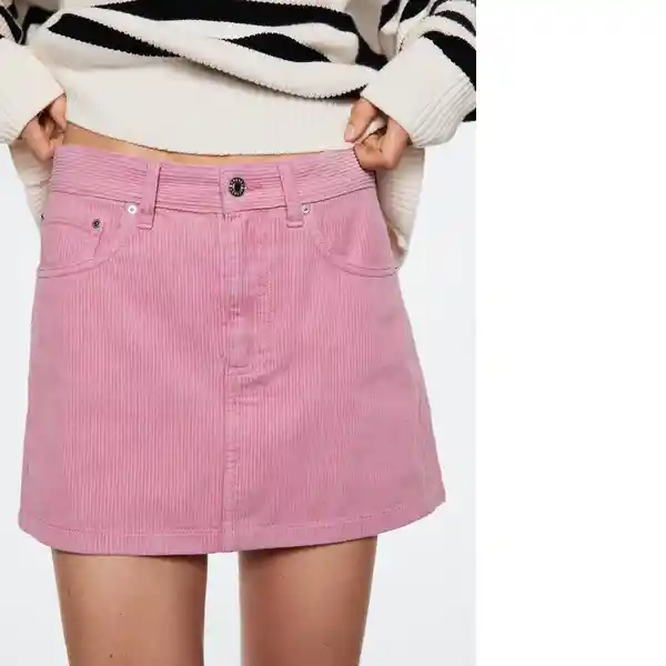 Falda Pana Rosa Talla L Mujer Mango