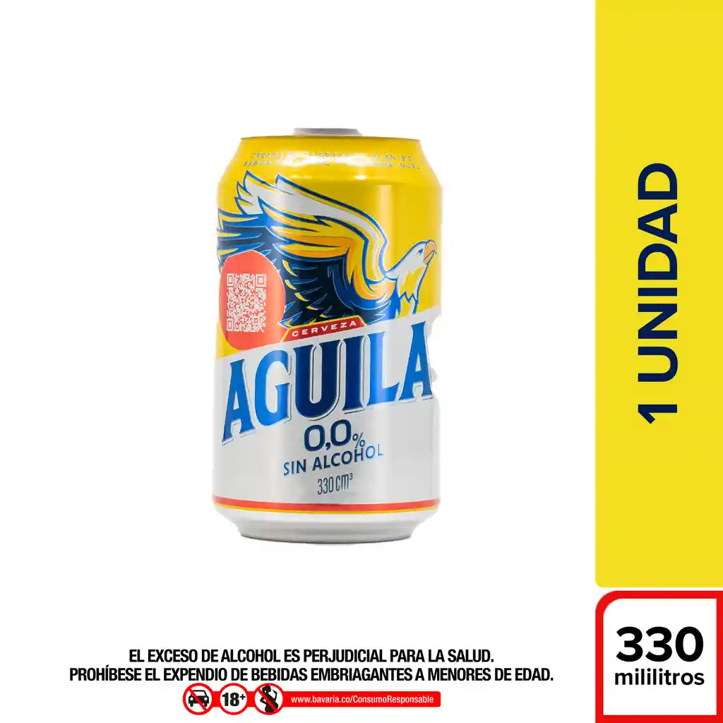 Cerveza Aguila 0,0 - Lata 330ml x1