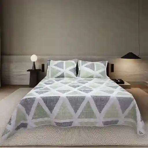 Quilt Cama Doble Trébol