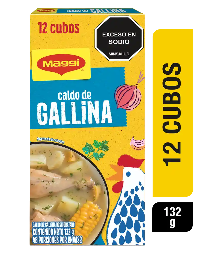 Caldo de Gallina MAGGI x 12 cubos x 132g