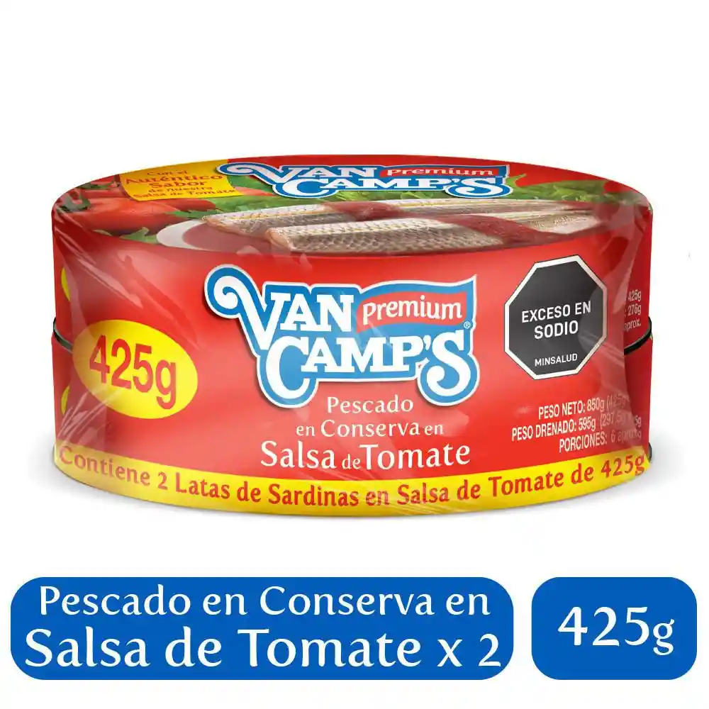 Pescado en Cons. en Salsa Tomate Van Camps