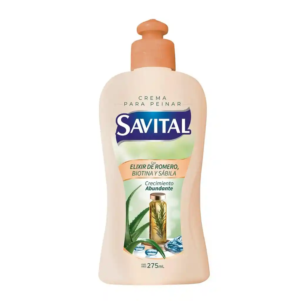 Crema Peinar Savital Elixir Romero Biotina