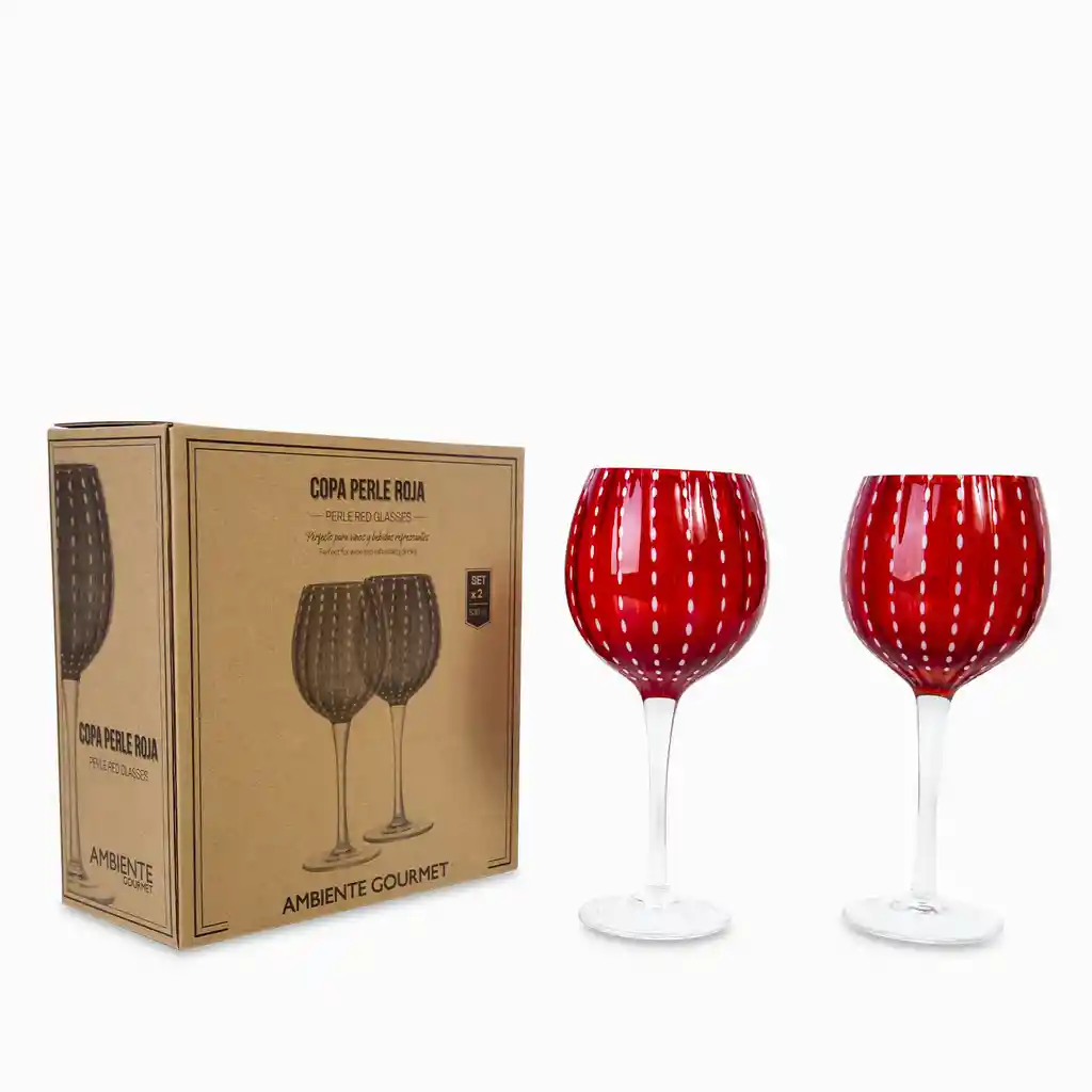 Copa Perlé Roja 530 mL Ambiente Gourmet