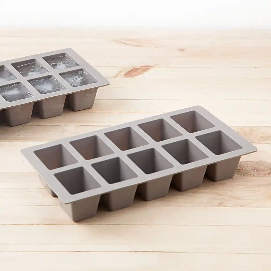 Cubeta Hielo en Silicona Gris Ambiente Gourmet