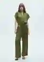 Mono Zigzag-a Verde Talla S Mujer Mango