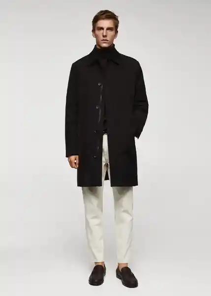Abrigo Parka Bonet Negro Talla M Hombre Mango