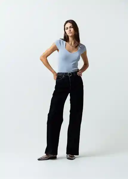 Camisa Tejido Mujer Azul Zen Claro Talla S 582G021 Naf Naf