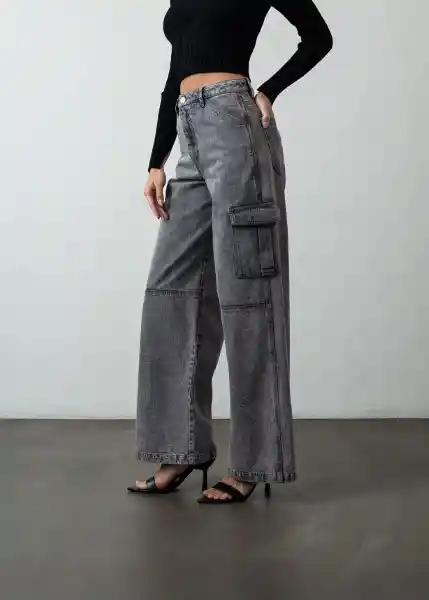 Jean Gaby Gris Husky Talla10 Mujer 491G373 Naf Naf