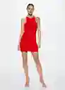 Vestido Ribi Rojo Talla 18 Mujer Mango