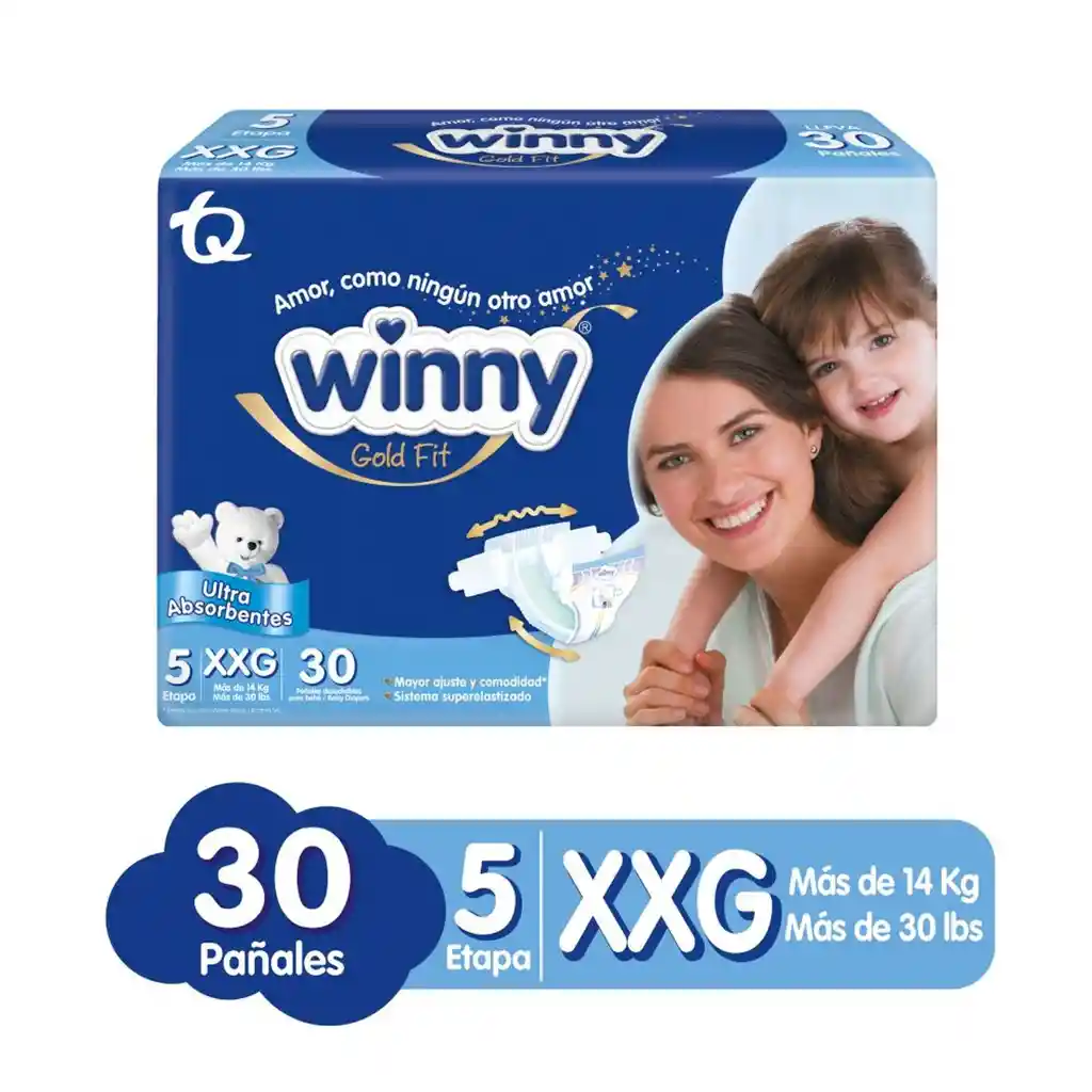 Pañales Winny Ultratrim Gold Etapa 5