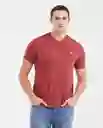 Camiseta V Neck Masculino Rojo Pasa Ultraoscuro T L Chevignon