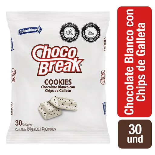 Choco Break Chocolate Blanco con Trozos de Galleta