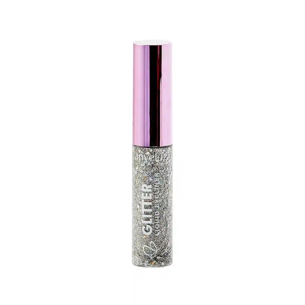 Glitter Delineador Liquido Anyeluz Tono 5 Plateado Tubo