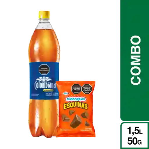 Combo Chocorramo Esquinas 50 g + Colombiana Cero 1.5 L