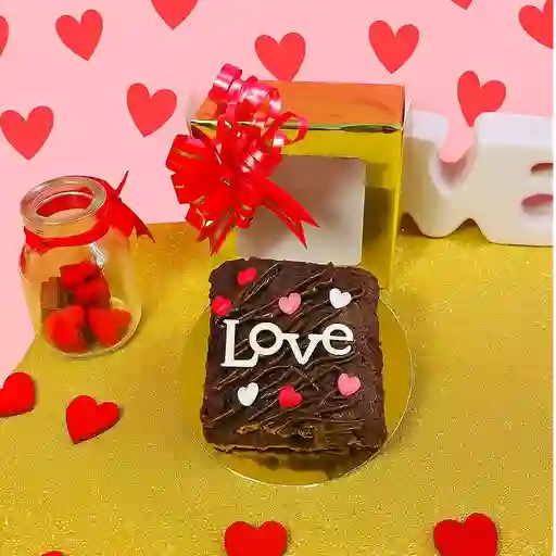 Caja brownies x1 love