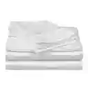 Juego de Cama 180 Hilos 50%-50% fe P-A Semi Doble Blanco