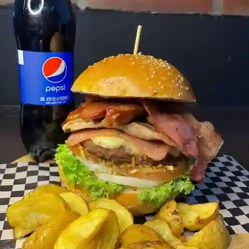 1 Hamburguesa Especial+papá + Mini