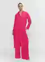 Vestido Tulipa-A Fucsia Talla S Mujer Mango